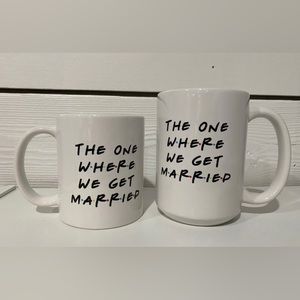 Friends TV Show “The One Where We Get Married” Mug Set of 2